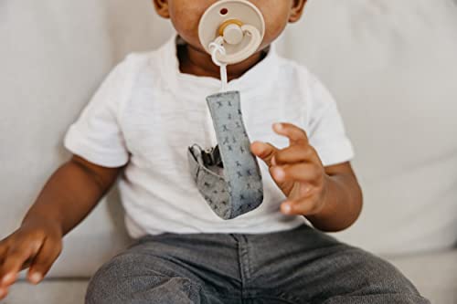 Image of Copper Pearl 3-Pack Pacifier Holders: Premium Knit Binky Clips for Baby Girls and Boys - Stylish Stainless Steel Design for Secure No-Drop Attachment - Alta