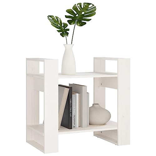 Estantería de madera de 60 cm blanca y divisor moderno resistente 7