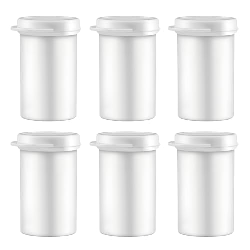 Image of Maymom Water Tight Sample Vials, Bottle, Cup, for Small Parts, Beads; Air Tight; Protect from Light, Prescription Bottle, Rx Vial (24 mL, white)