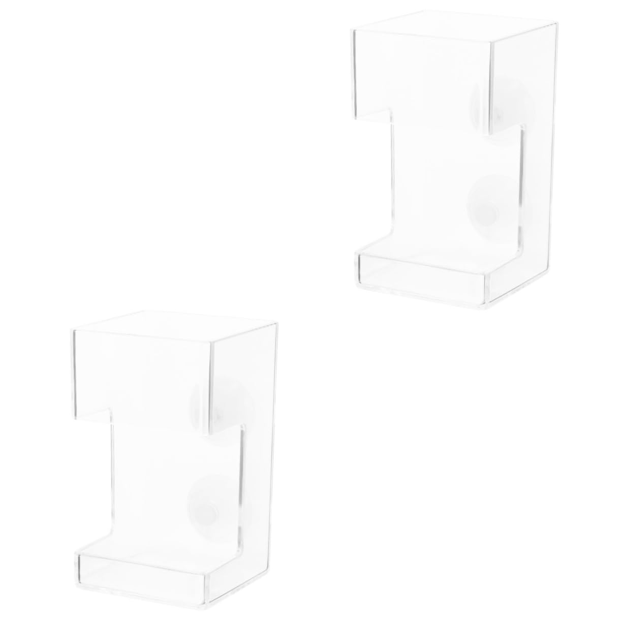 Levemolo 2pcs Fish Tank Feeding Clear Aquarium Feeder with Cup for Freshwater Tanks Reduces Waste Feeding Habits Easy Installation Underwater Decor