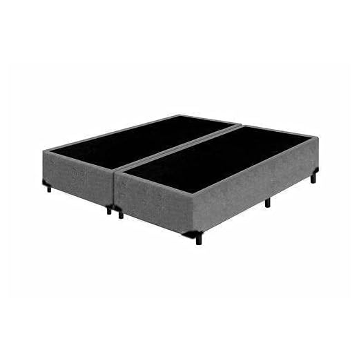 Base Box Queen Bipartido Suede Cinza