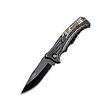 Klappmesser Zweihand Klappmesser mit Rückenclip Camouflage Klappmesser mit hoher Härte für Camping Einsatzmesser