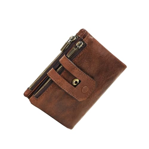 Portefeuille décontracté pour homme avec double fermeture éclair