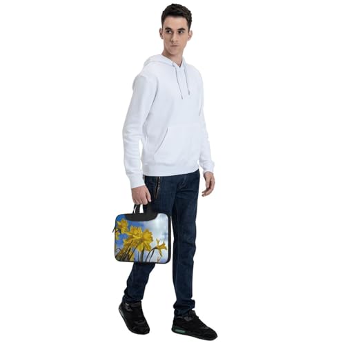 Sac ordinateur portable jonquille jaune anti choc pour trajet - 7