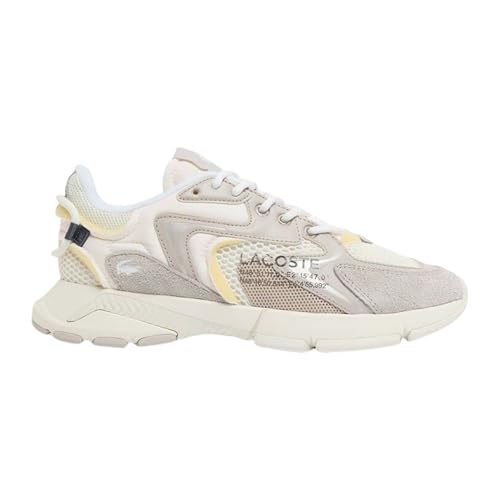 Lacoste Tenis 0188151SMA0044 para hombre, Blanco apagado/blanco apagado, 43 EU
