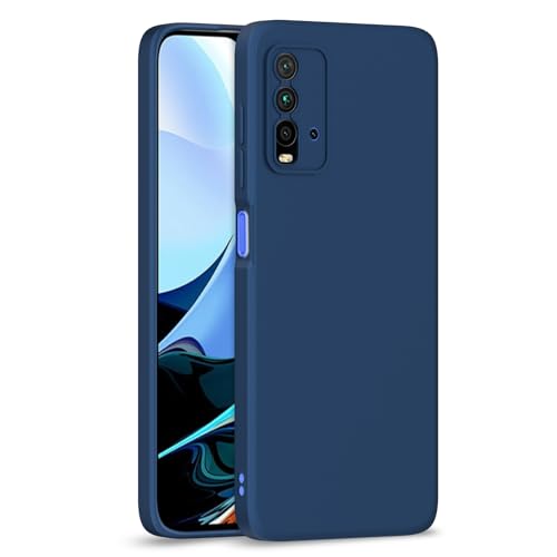 Pikkme Mi Redmi 9 Power Back Cover Soft Matte Liquid Silicone TPU | Camera Protection | Shockproof Slim Back Case for Mi Redmi 9 Power (Blue)- Best and cheap mobile covers in India