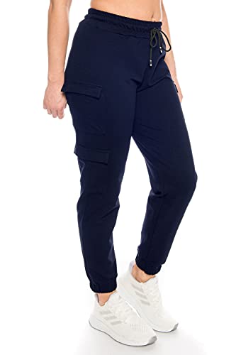 Pantalons cargo pour femmes Kendindza en coton confortable avec poches pratiques