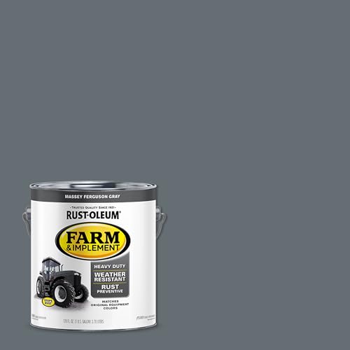 Image of Rust-Oleum 280174 Farm & Implement Enamel Paint, Gallon, Massey Ferguson Gray