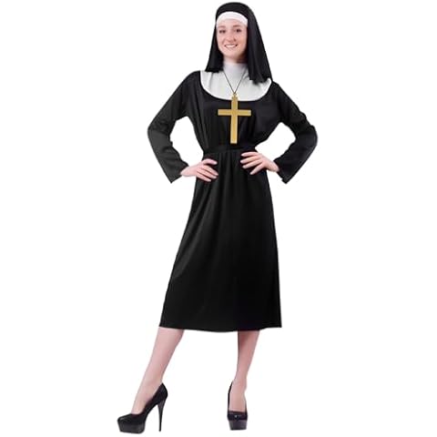Aomig 4 Piece Women's Nun Costume Cover