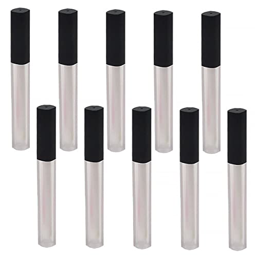BIUDECO 10 piezas Unidades Tubos de Brillo Labial Envases Vacíos para Bálsamo Labial Sellado Seguro Portátiles para Viaje y Diario para DIY Cosméticos