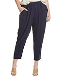Eileen Fisher Womens Plus Slouchy Silk Ankle Pant, 1X