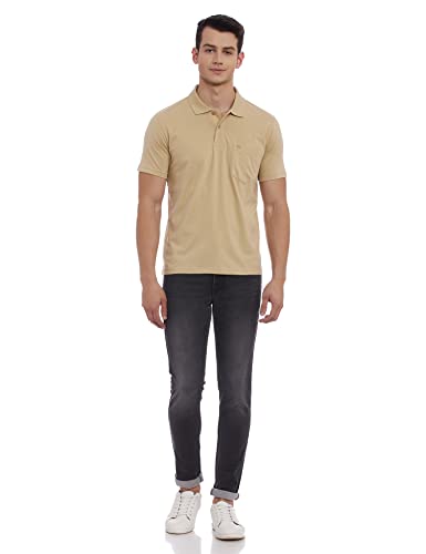 Image of Monte Carlo Mens S.Blue Plain Collar T-Shirt |22203401-167