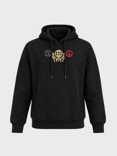 Image of The Indian Garage Co Men Regular Fit Typography Overhead Hooded Sweatshirt