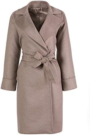 GOBI 100% Cashmere Women's Lapel Coat with Belt L-2XL Size Cashme...