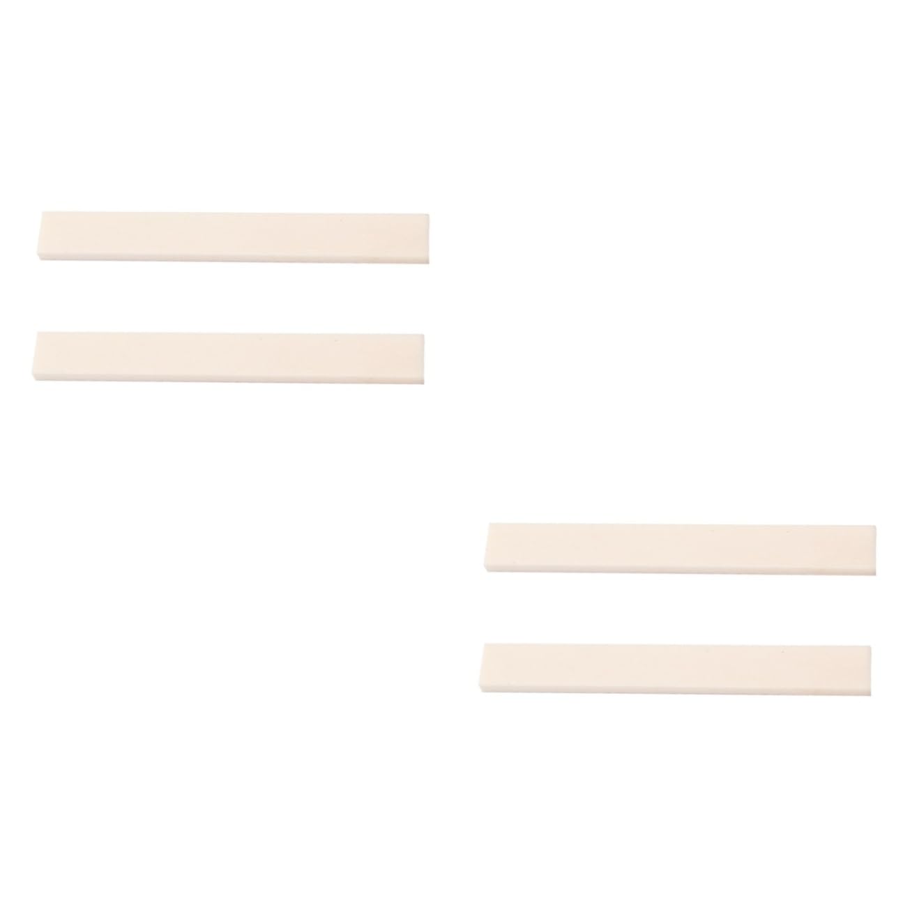 FAVOMOTO 2pcs Acoustic Guitar Bone Nut Blank 80x11x3mm Buffalo Bone Saddle for Mandolin Banjo
