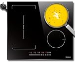 Karinear Flex Induction Hob with 99 Min Timer Safe Lock Black,4 Ring Built in Induction Hob 30cm with 13amp Plug(2800W)