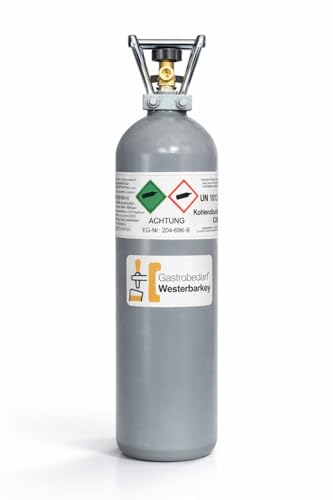 GASTROBEDARF WESTERBARKEY Co² Flasche 2000g gefüllt mit Lebensmittel Kohlensäure Tüv Gasflasche Lebensmittel E290 Zapfanlagen Aquarien, Kunststoff