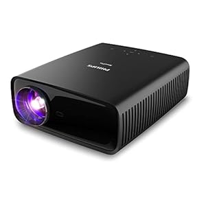 Philips NeoPix 320 – True Full HD 1080p-Projektor, intelligente Funktionen, vorinstallierte Apps, Medienplayer, Dualband-WLAN, Bluetooth und leistungsstarkes 2.1-Soundsystem, Schwarz