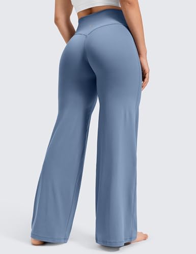 Image of CRZ YOGA Softretch No Front Seam Wide Leg Pants 28'' / 30'' / 32 inch for Women - High Waist Yoga Lounge Buttery Soft Comfy Casual