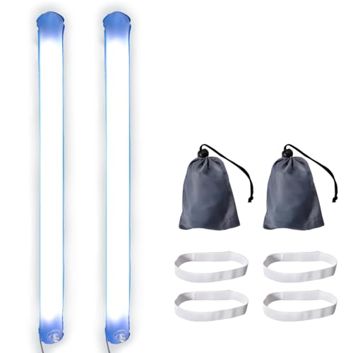 Lanterne de camping gonflable et pliable, lot de 2 bandes lumineuses pour bivouac