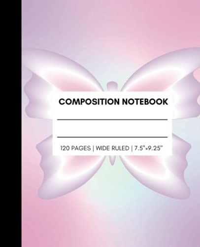 Composition Notebook Wide Ruled Bright Dreamy Vibrant Cover: Wide Lined Workbook | Wide Ruled Paper Notebook Journal for Boys, Girls, Kids, Teens & Student | 120 Pages | 7.5