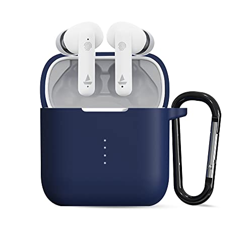 Image of Sounce Earphone Case Cover Compatible with Boat Airdopes 141, Soft Silicone Skin Case Cover Shock-Ab