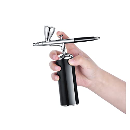 Verfspuit Airbrush met mini-handcompressor Air Brush-reinigingsset voor make-up Taartdecoratie Tattoos Nail Art Craft Kleurmodel voor binnen- en buitenmuren, plafond, vennen - Image 4