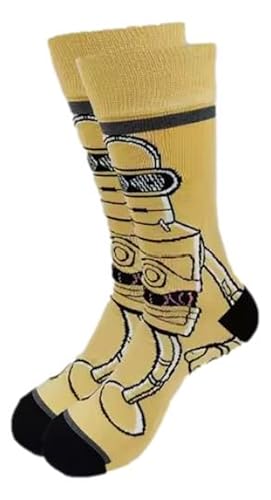 TCB Creations Golden Bender Cartoon Character 360 Crew Socks