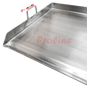 Heavy Duty 35'' Wide Stainless Steel Flat Top Triple Griddle Grill Plancha Cook Fry Pan Large #TOP1