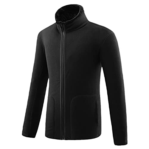Manteau d'hiver en velours chaud noir polaire thermique sport taille S