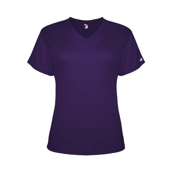 Badger Sports Tri-Blend Ladies' V-Neck Tee - M - PU