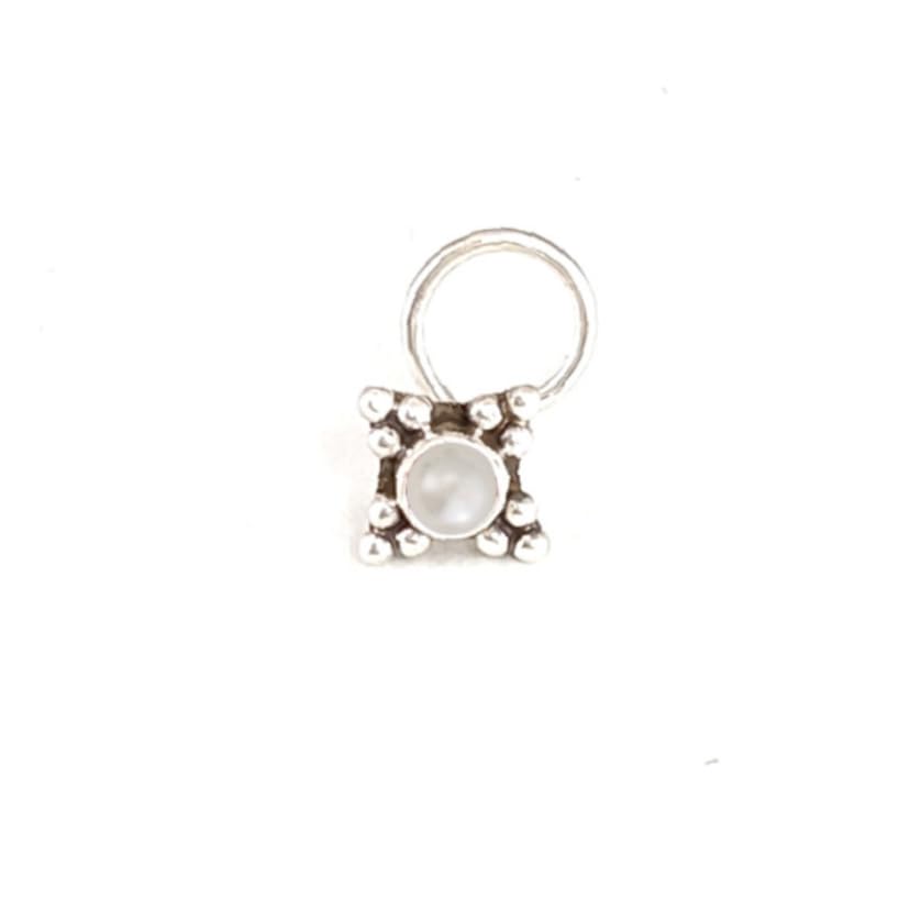SQUARE SHAPE RAWA DESIGN WITH RUBY,GREEN,TURQUOISE,ORANGE ONYX,BLACK ONYX, AND MORE STONE 92.5 STERLING SILVER NOSEPIN FOR GIRLS AND WOMEN-image-30