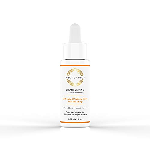 Organic Vitamin C Facial Serum by VeOrganics. Powerful Anti-Aging, Brightening, Firming and Moisturizing