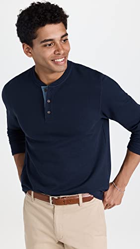 Vince Men's Dbl Knit L/S Henley2