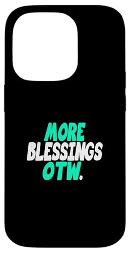 Light Teal Aqua More Blessings Coming Y'all �A�N�A�O���t�B�b�N �X�}�z�P�[�X iPhone 14 Pro �p