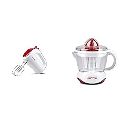 Girmi SB02 Sbattitore Elettrico, 170W, 5 Velocità + Turbo, Bianco/Rosso & Sr02 Spremiagrumi