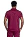 Cherokee Men's Scrub Set Men's Polo Shirt Modern Fit WW615 with Men's Natural Rise Jogger with Drawstring Waistband WW012, Wine - L Top/L Pant