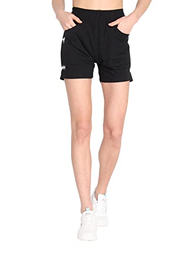 Image of CHKOKKO Women's Regular Cotton Regular Fit Plain Shorts for Women