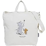 トムジェリショルダーバッグトートバッグルックバック2way天ファスナa4サイズ対応アイボリ, アイボリー