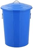 OITTO Trash Can Home Bedroom Round Iron Bucket Retro Industrial Style Trash Can Multiple Color Stora