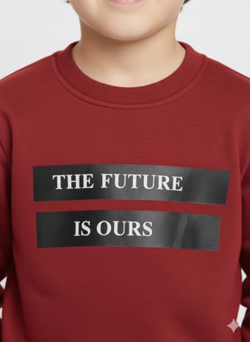 Image of Mack Jonney Boys Printed Fleece Sweatshirt - Warm Winter Pullover for Kids -M5367