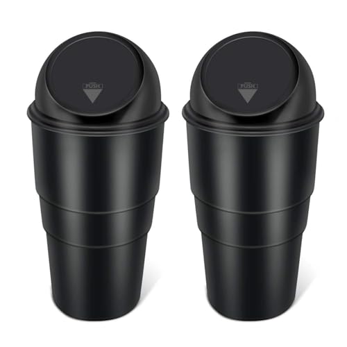 Oblivion Car Dustbin - car accessories 2025 | 2 pc of car dust bins | Plastic Car Trash Bin | Car Trash Can | Mini Car Trash Bin | Portable Trash Can For Car | car accessories for dashboard (Black)