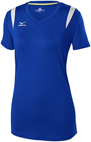 Mizuno Youth Balboa 5.0 Short Sleeve Volleyball Jersey Royal/Silver #TOP15