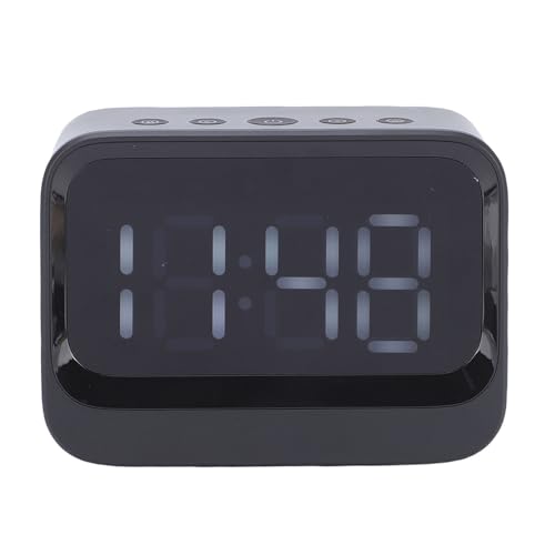Zunate Digitaler Wecker mit Bluetooth -Lautsprecher, Doppelalarm -Timing, Großes LED -Display, MP3 -Musikplayer für Schlafzimmer -Büroschreibtisch Deep Sleepers (Black)