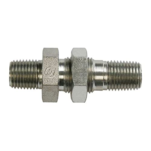 Brennan Industries 2708-LN-12-12 Steel Straight Bulkhead Tube Fitting with Lock Nut, 3/4