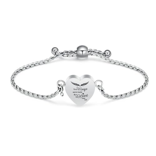 Bracelet d'urne pour cendres réglable noir : votre bijou souvenir discret