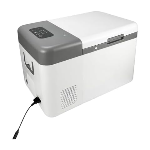 Ultra-Low Temperature Freezer,20L-Gray, Protable -86℃/-112 °F Lab Cryogenic Freezer Samples Flash Freezer for Laboratory Samples Storage,12V DC~240V AC Compatible, Adjustable Voltage (Gray) Cover