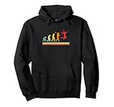 Lustiges Retro Badminton Evolution für Badminton Pullover Hoodie