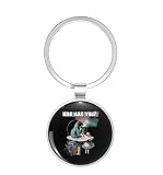 1080 Graphics Alice Wonderland Caterpillar Smoking Hookah Pipe Key Chain Double Sided Stainless Steel Keychain