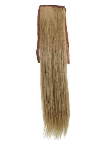 Preisvergleich Produktbild WIG ME UP ® - YZF-TS18-24 Haarteil, Zopf schmal Seitenzopf Cosplay Hell-Asch-Blond glatt 18" / 45cm Band Haar-Klammer Haarverlängerung